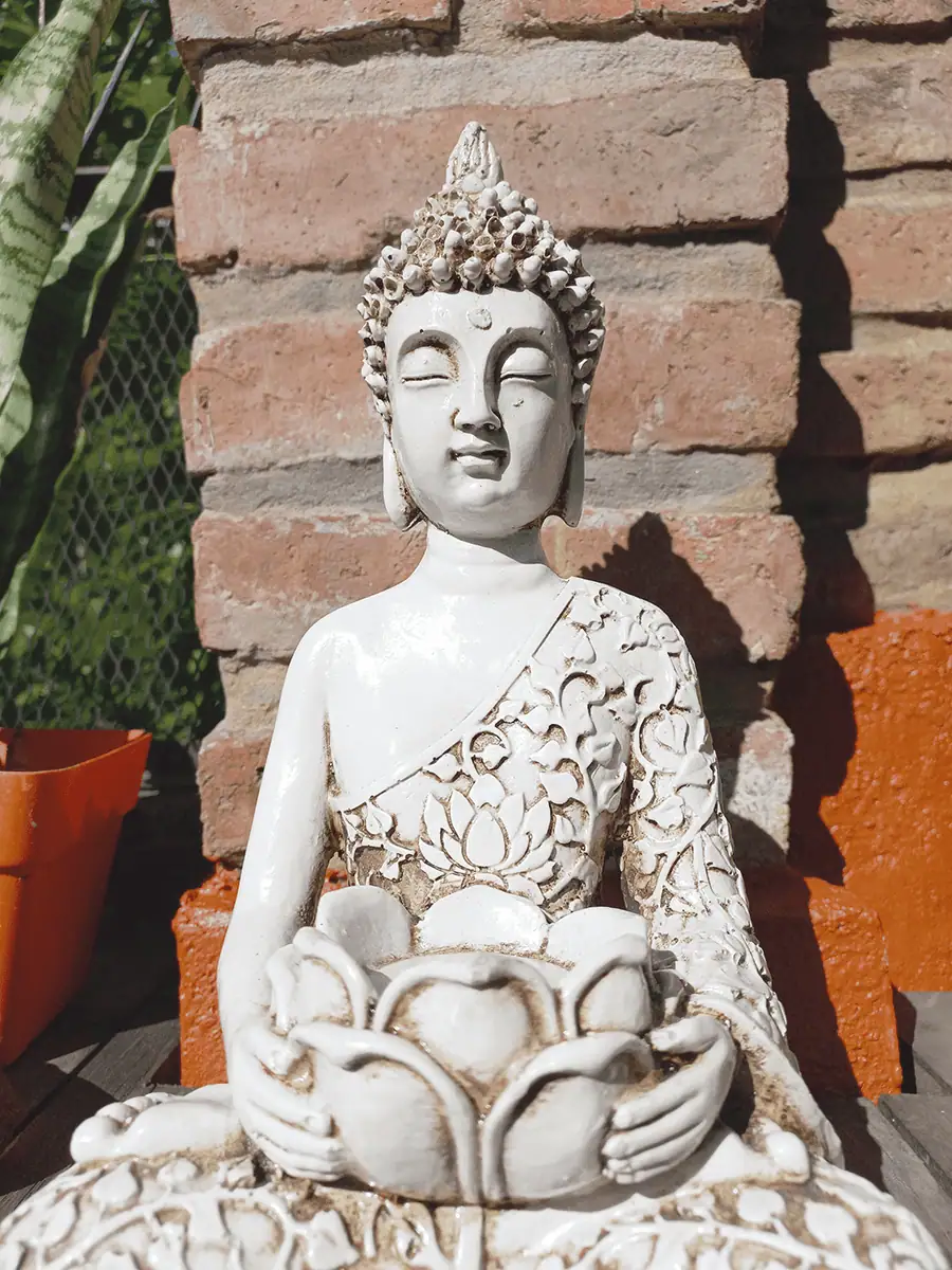 Buda para exterior con cuenco, chico para balcon o jardin