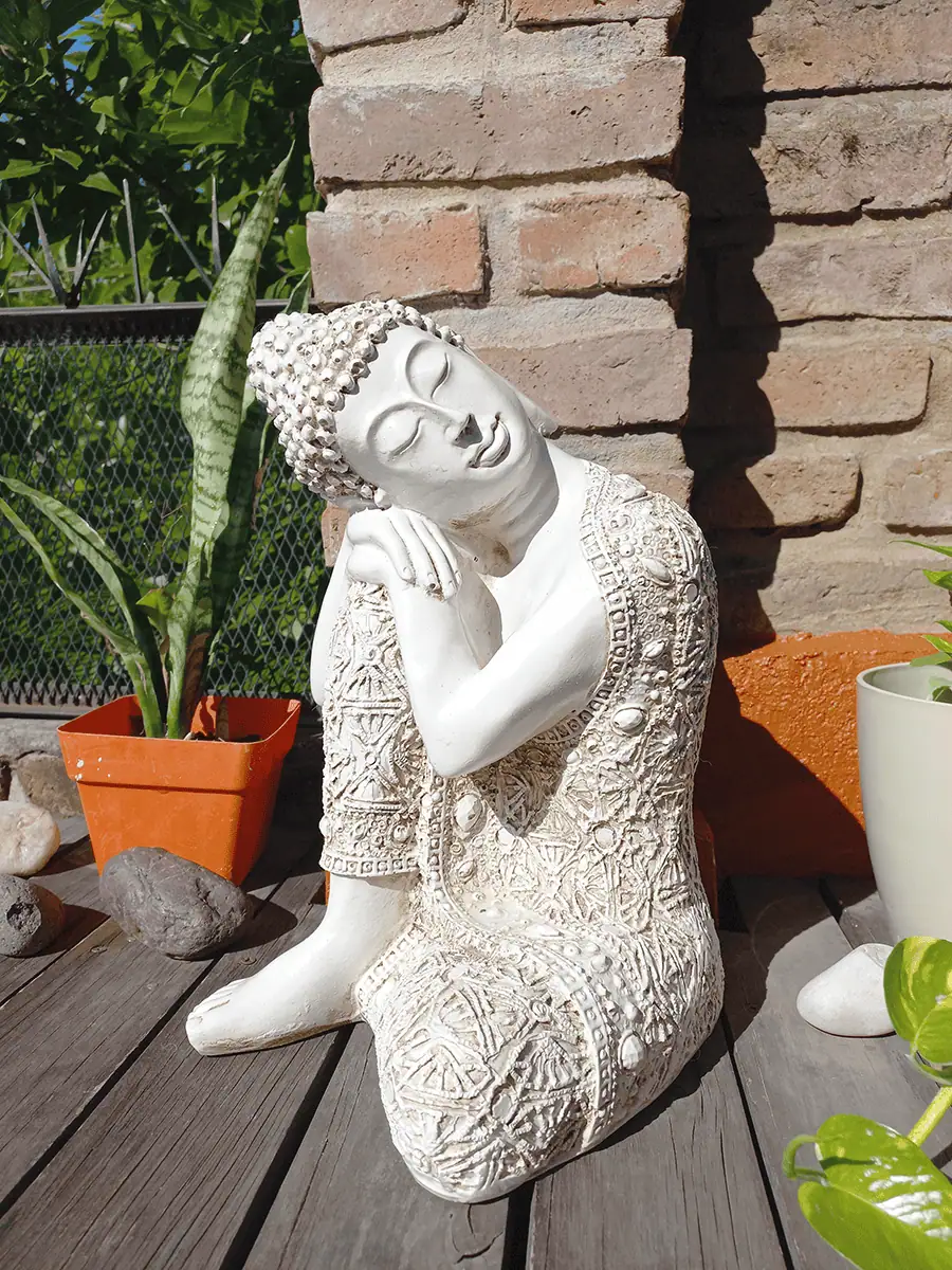 Buda Soñador para exterior mediano para balcon o jardin