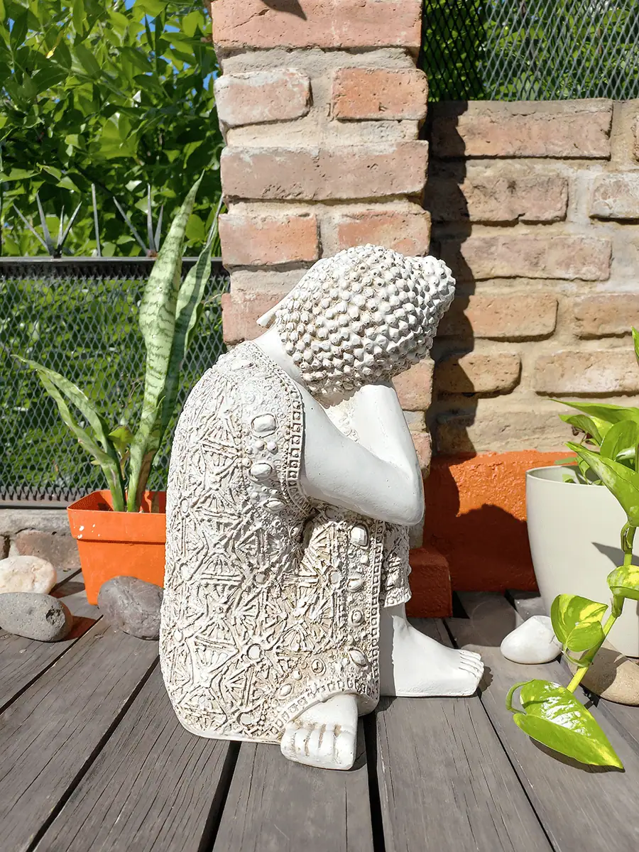 Buda Soñador para exterior mediano para balcon o jardin