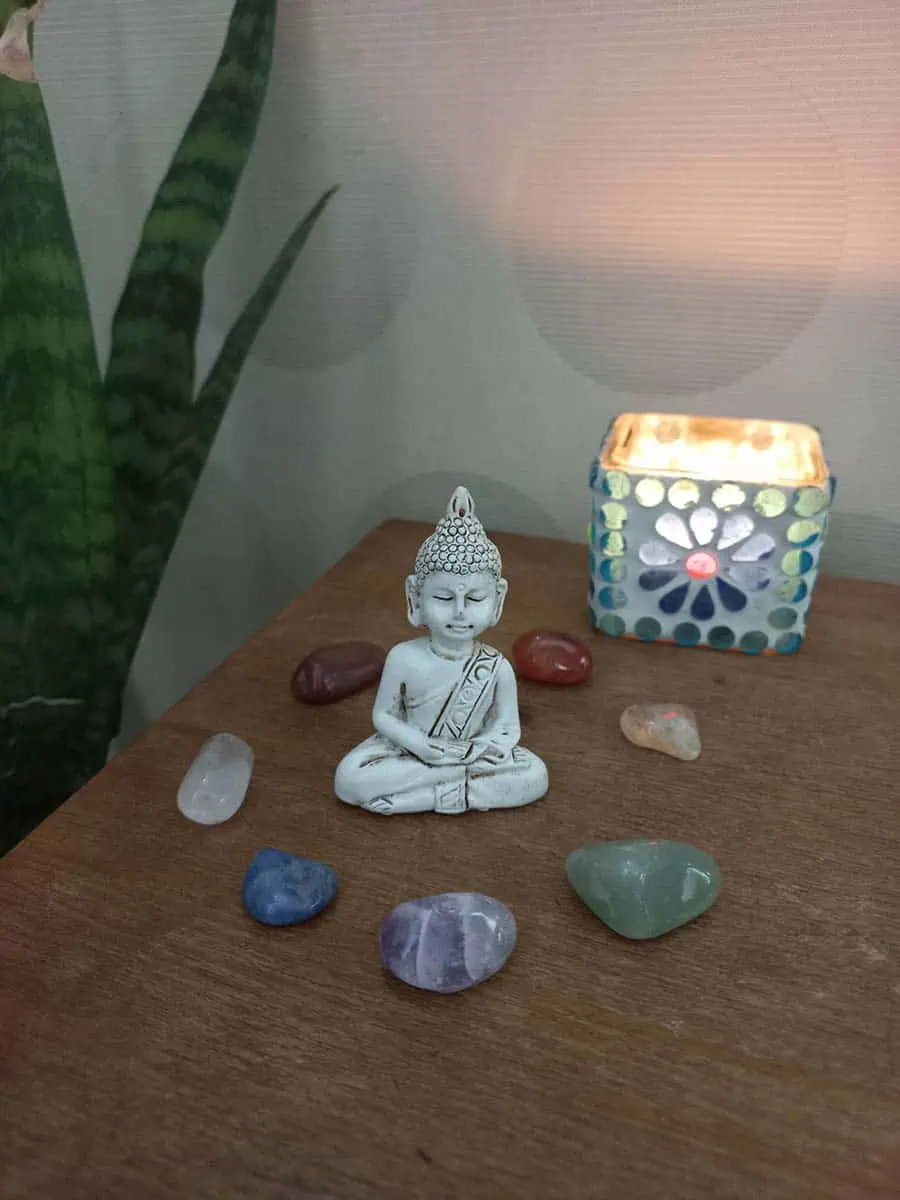 Mini buda Mudra Dhyana blanco