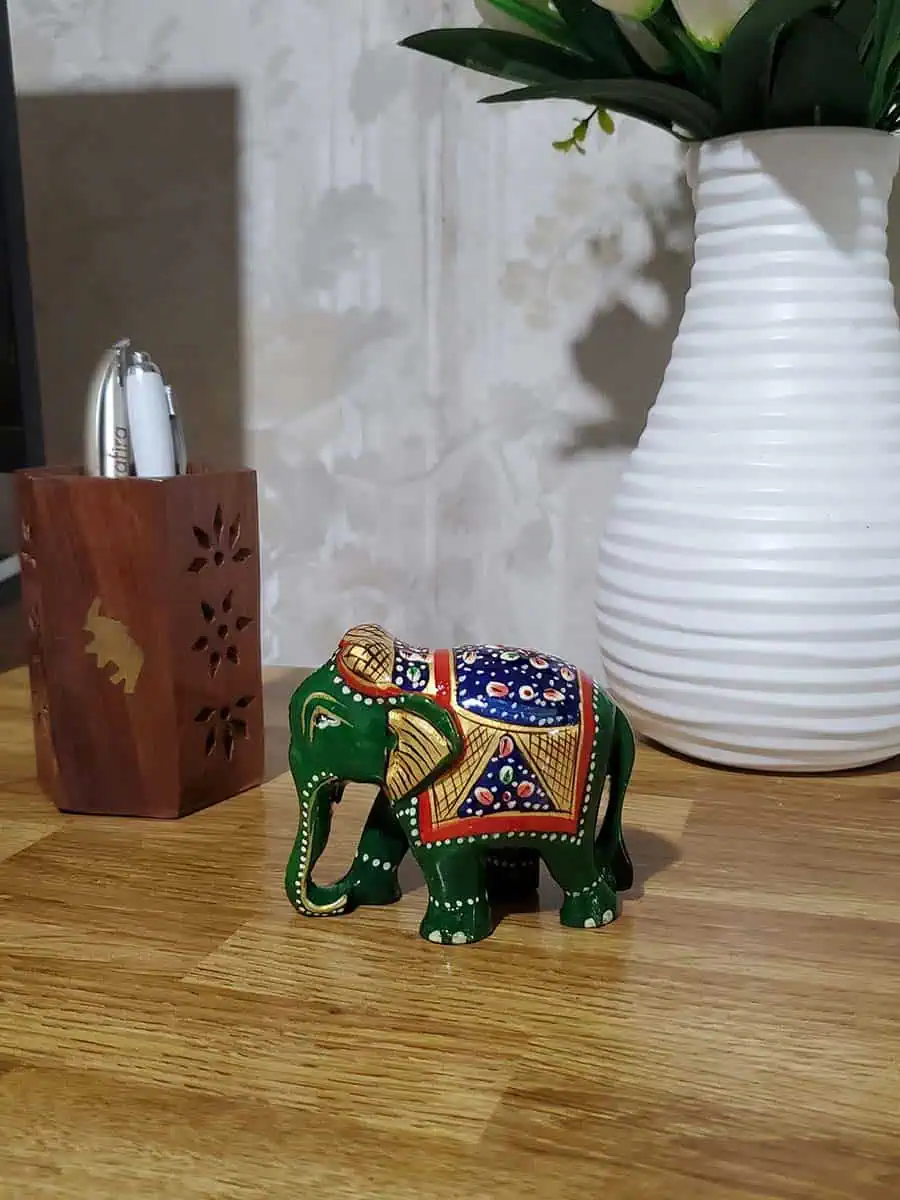 Elefante verde 6,5cm de alto