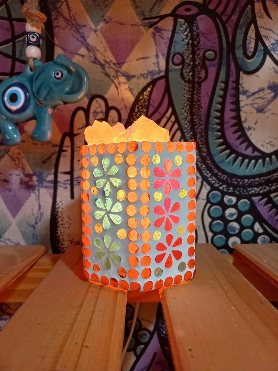 Cuenco de sal Marroquí rectangular, modelo primavera