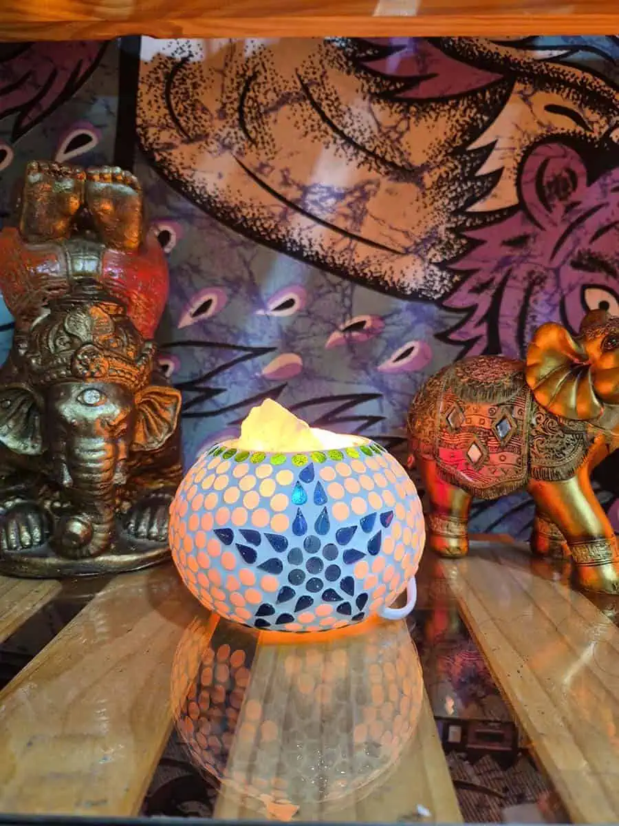 Lámpara de sal en cuenco marroquí artesanal modelo Estrella