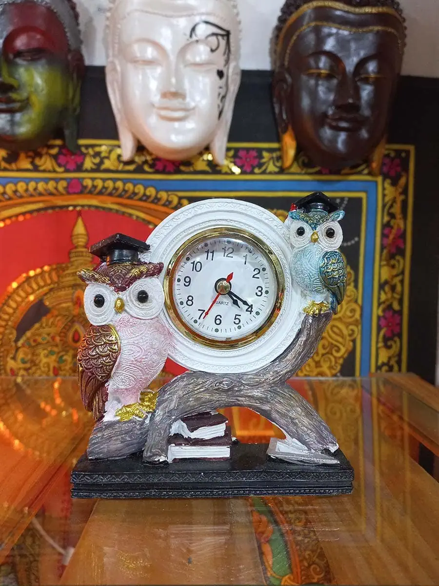 Reloj de Lechuzas Graduadas 13cm de alto