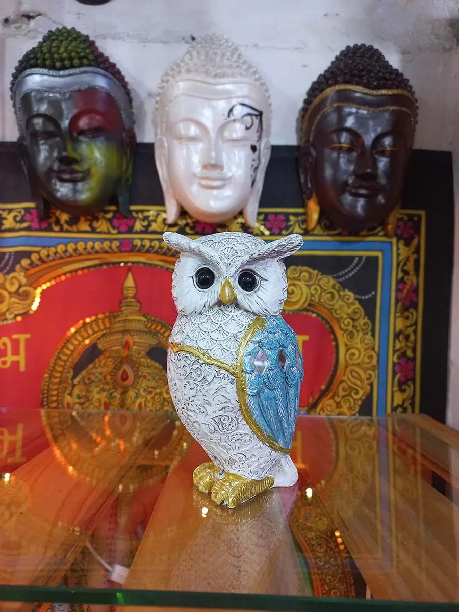 Lechuza Celeste 18cm de alto