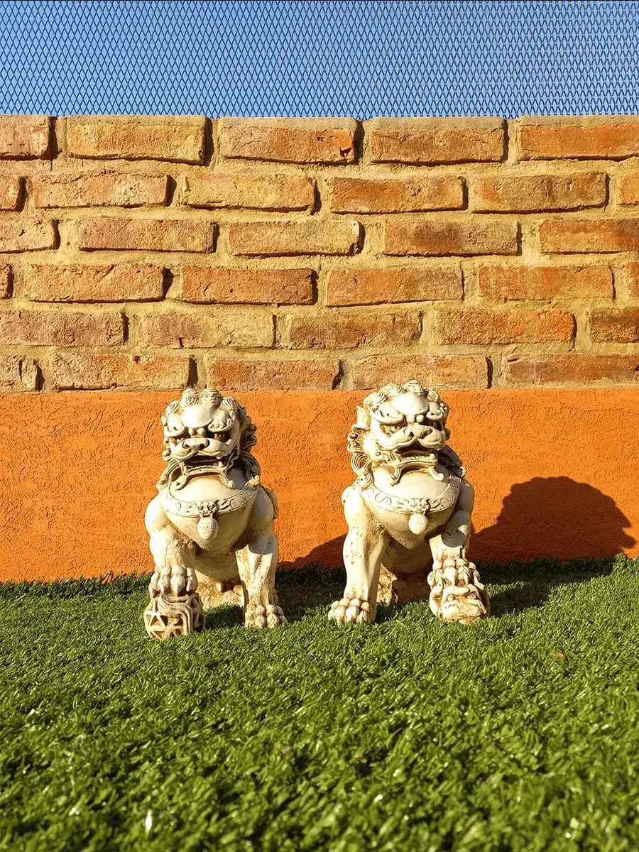 Pareja de Leones Fuu para exterior