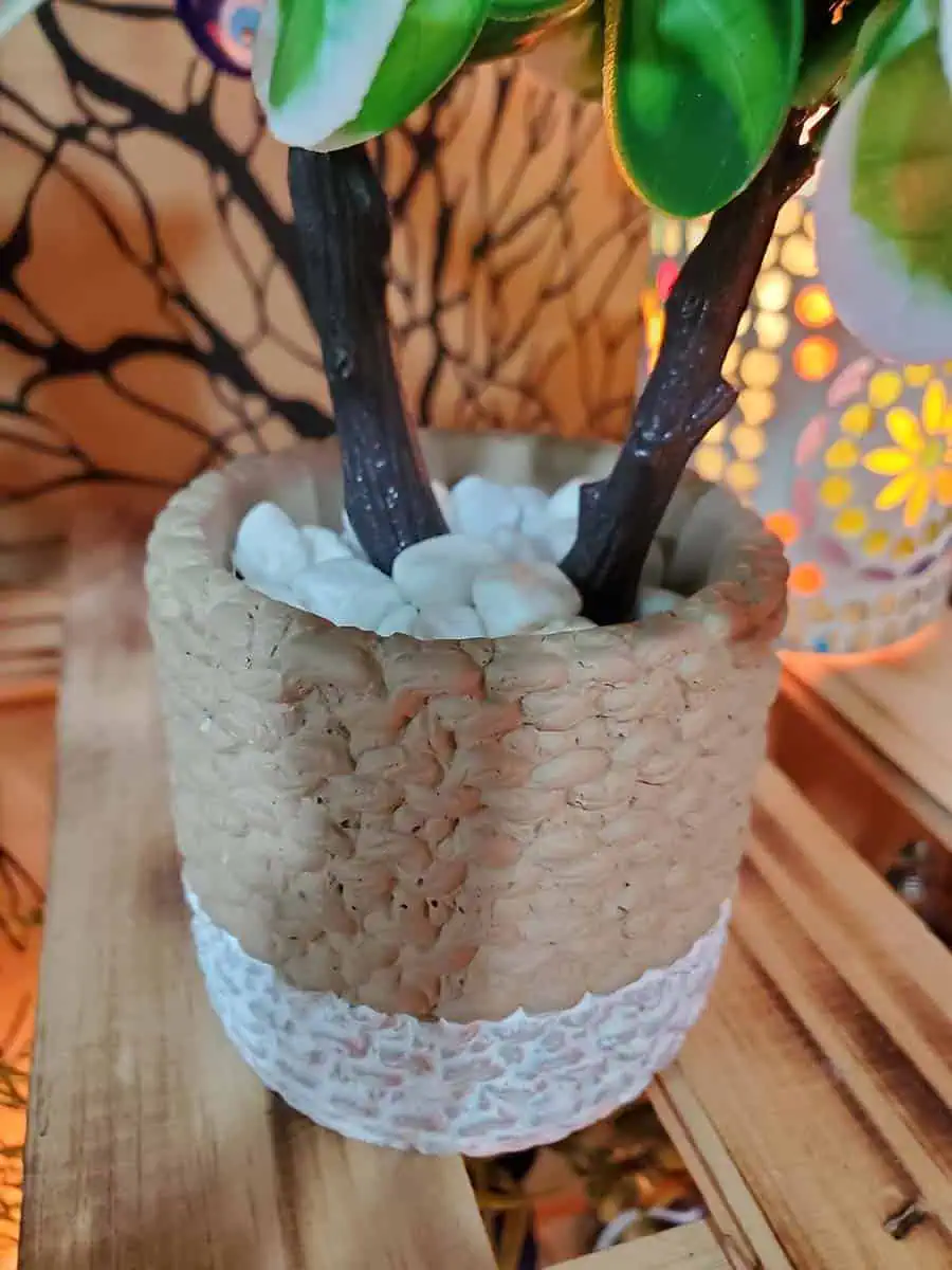 Jazmín de Leche artificial con maceta