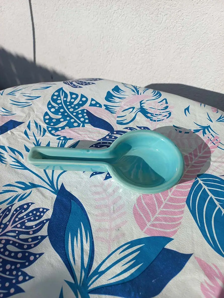 imagen de Sahumador de cerámica celeste